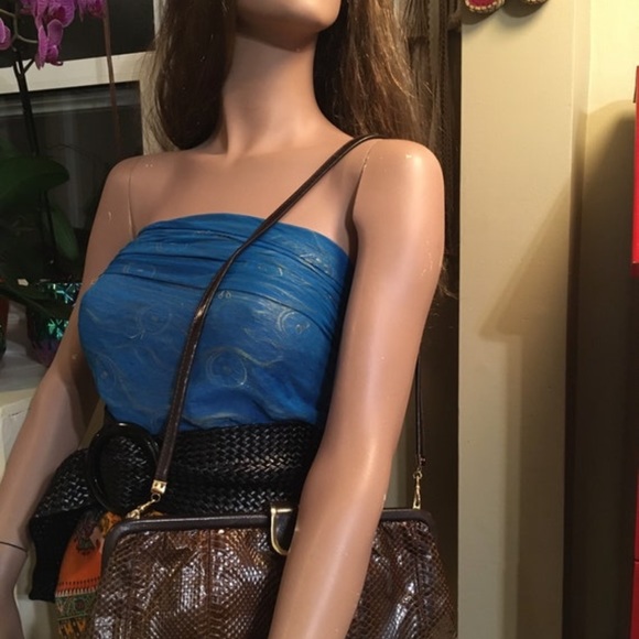 Vintage Snake Skin Clutch Purse - Picture 9 of 15